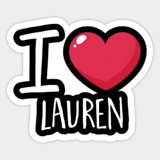 I Love Lauren Sticker